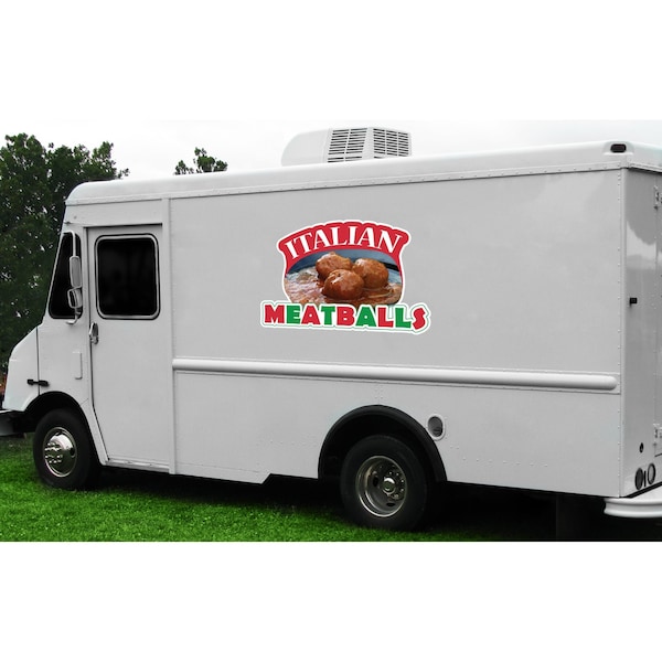 Safety Sign, 9 in Height, Vinyl, 6 in Length, Italian Meatballs, D-DC-12-Italian Meatballs